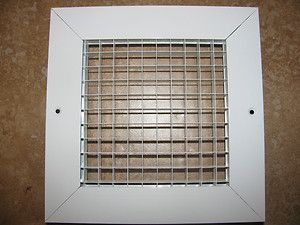 White Air Vent Register Grille 6 x 6 New Ceiling Wall