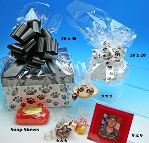 100 PK 12 x 12 Cellophane Sheets Clear Cello Wrap Gift Basket Supplies 