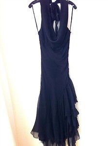 Catherine Malandrino Black Silk Halter Dress size 6 NWT