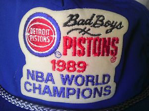    Pistons BAD BOYS Snapback Hat Cap NBA World Champions 1990 Vintage