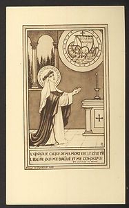 St Catherine of Siena Antique Holy Card Maredret Edition