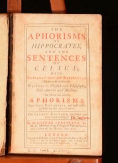   Aphorisms of Hippocrates and the Sentences of Celsus Conrad Sprengell