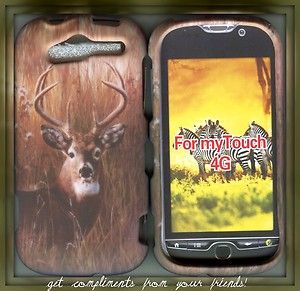 HTC myTouch 4G T Mobile Rubberized Rigid Case Phone Cover Camo Deer 