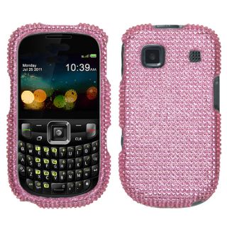 For ZTE Z431 Cell Phone Case Cover Bling Rhinestones Pink Diamond 