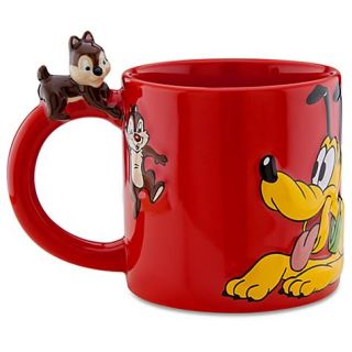   Silver Anniversary Cup Dog Chip Dale Pluto Ceramic Coffee Mug