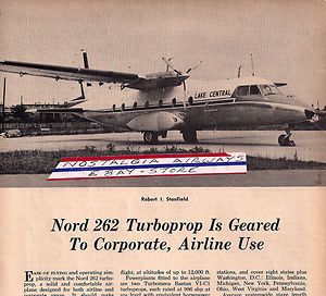 Lake Central Airlines 1965 American Aviation 5 PG Nord 262 Article 