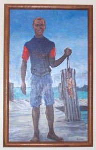 Signed J Catlin Jamaica Caribbean West Indian Painting