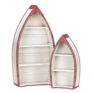 Rowboat Curio Cabinet Set Cute and Casual Home Decor Brand New