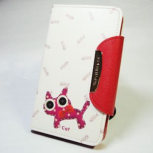 Premium image diary Leather case Cat For Samsung Galaxy Note N7000 