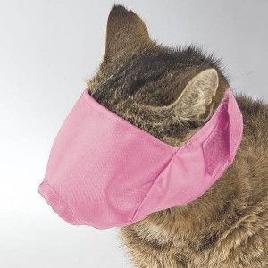 Guardian Gear Lined Nylon Cat Muzzle Grooming MD Pink