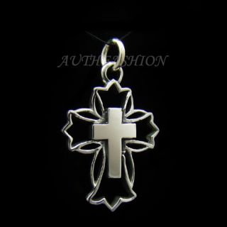   Silver 925 Gothic Center Cross Pendant for Chain Necklace