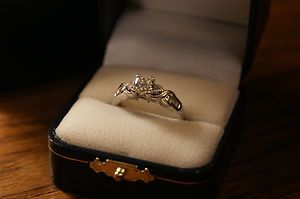 Engagement Ring Is A 3 4 Cut Princess Cut Center Diamond