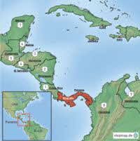 Central America map   panama