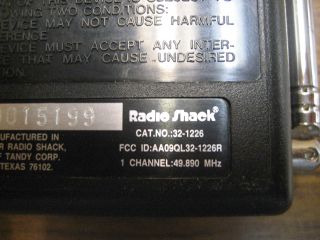 Radio Shack 32 1226 FM Wireless Video Mic System
