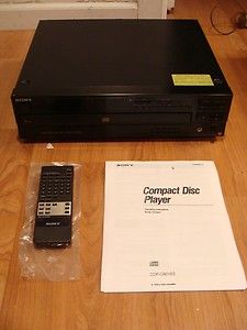   Sony CDP C601ES 5 Disc Carousel CD Player Remote ES Series
