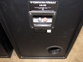 Black Powerful Cerwin Vega LS 10 Floor Speakers