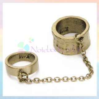   Double Finger Connector Slave Chain Knuckle Ring New Gift