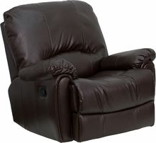 this listing is for 1 new overstuffed brown leather recliner part hu 