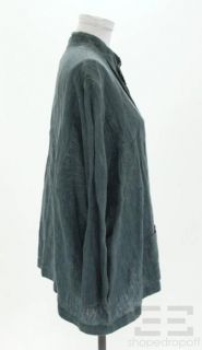 Shirin Guild Blue Chambray Long Sleeve Button Down Shirt Size Medium 