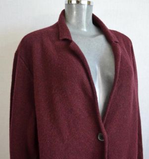 Eileen Fisher Notch Collar Jacket Lambswool Cashmere s $278 Fall Color 