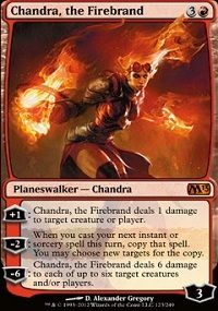 CHANDRA, THE FIREBRAND X4 2013 M13 CORE SET magic MTG MINT CARD