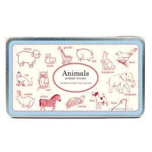 Cavallini Co Animals Rubber Stamp Set