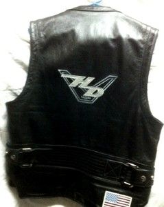 Harley Davidson Leather Vest Vintage Road King M, Matching Jacket 
