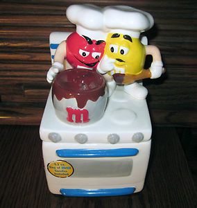 Ceramic Oven Red Yellow Characters Bak​ers Cookie Can​dy Jar 