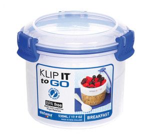 Klip It Breakfast Togo Container by Sistema Cereal Food Storage