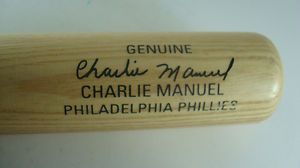 Philadelphia Phillies SGA Bat Charlie Manuel Louisville Slugger Free 