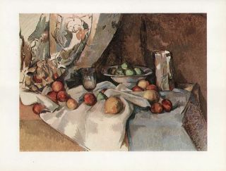 PAUL CEZANNE vintage print made in 1939 STILL LIFE WITH APPLES