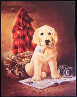 Lynn Kaatz Hungry for Learning Signed Golden Lab Print