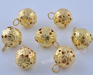 20 Gold Plated Jingle Bells Bracelets Charms Pendants