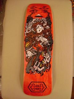 Cease and Desist Santa Cruz Christian Hosoi Monk Skateboard Deck Red 