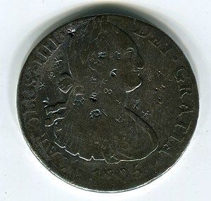 1805 8 REALES MEXICAN CHARLES III PIECE OF EIGHT PILLAR DOLLAR