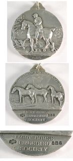 Silver Hunters Improvement National Light Horse Breeding Society Medal 
