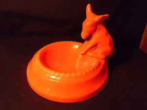 ULTRA RARE VINTAGE FIESTA RED DONKEY ASHTRAY EMPLOYEE MADE ITEM MUST 