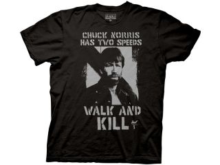 New Black Chuck Norris T Shirt All Sizes Two Speeds Mens Funny Facts 