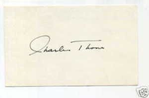 Charles Thone Congress Rep Governor Nebraska Signed Autograph