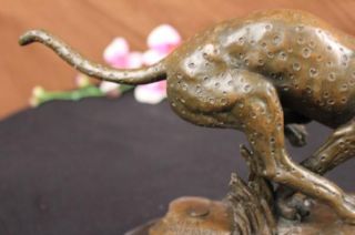 Loet Vanderveen Bronze Art Sculpture Running Cheetah Figurine Figure 