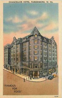   West Virginia WV 1930s Chancellor Hotel Vintage Postcard
