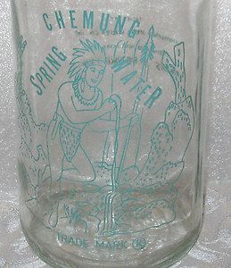 Vintage Indian Chemung Spring Water Bottle 1 2 Gal  