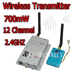 CCTV 2 4GHz Wireless 12 Channel 700mW AV Video Transmitter Receiver 