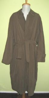 Chaps Ralph Lauren Raincoat Trench Coat Belted Microfiber 42S 