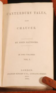 1845 47 Novel Canterbury Tales Chaucer Saunders Illus