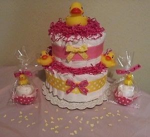 DUCK diaper cake baby shower centerpiece decoration gift for girl