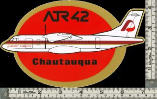 Chautauqua USA ATR 42 Large Airline Sticker V RARE