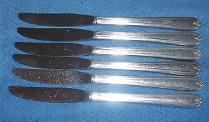 Set of 6 Vintage  Longchamps Chaumont  Luncheon Grille Place Knives 