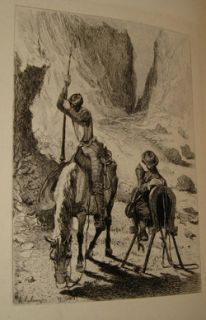 Leather Cervantes Don Quixote 1879 Illustrated Mint