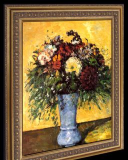 Cezanne Bouquet of Flowers Framed Canvas Giclee Repro